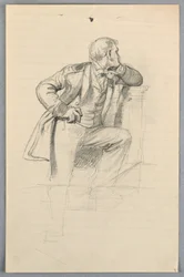 Tekening, Studie voor "Wetenschappelijke Groep", 1858