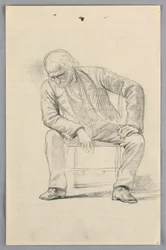 Tekening, Studie voor "Wetenschappelijke Groep", 1858
