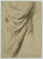 Tekening, Studie voor "Tribuutgeld", 1852