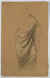 Tekening, Studie voor "Tribuutgeld", juli 1852