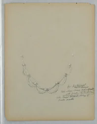 Tekening, Studie van de halsketting in het portret van Mrs. George Lewis, eind 19e eeuw