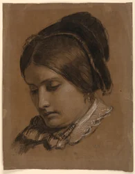Tekening, De vrouw van de kunstenaar Sophie, 1853