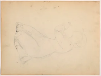 Tekening, Knielende vrouw, ca. 1852