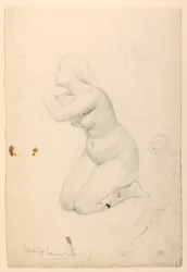 Figurenstudie voor "Communie van de zieken"