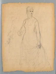 Schets voor Portret van een Staande Vrouw
