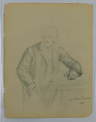 Studie voor een Portret van Albert Gallatin, Zittend