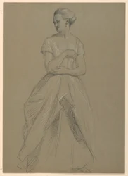 Studie van mevrouw Bingham voor "Het Republikeinse Hof" (Lady Washington