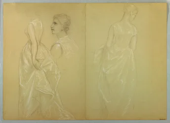 Studie van Mevrouw Winthrop voor "Lady Washington