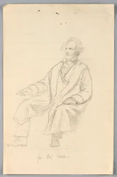 Studie van Samuel F. B. Morse voor "Wetenschappelijke groep"
