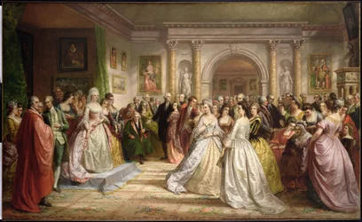 Het Republikeinse Hof (Lady Washingtons Ontvangst) 1861