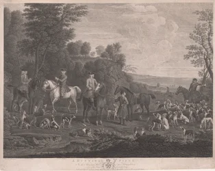 Een jachtstuk in de jachthal van Houghton