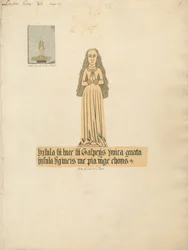Messing plaat van een vrouw uit Layton Church