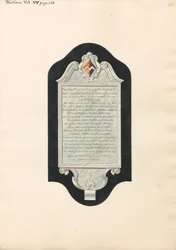 Gedenkteken voor Henry en Penelope Colchester, en vier kinderen en twee kleinkinderen, uit West Ham Church