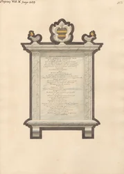 Gedenkteken voor Jacob Augustus Blondel uit Stepney Church