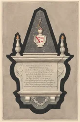 Gedenkteken voor James Eckersall en zijn vrouw Catherine en zijn tweede vrouw Catherine en zijn tweede vrouw Jane uit Drayton Church