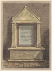 Gedenkteken voor twee nichten, beide genaamd Elizabeth Isaak, uit Hanworth Church