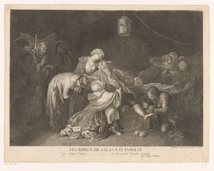 Afscheid van Jean Calas in de gevangenis