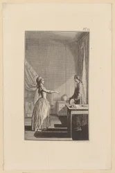 Clarisse verwijt Lovelace dat hij haar weerloos heeft gemaakt, haar eer heeft aangetast en haar alle rust en deugdzaamheid heeft ontnomen