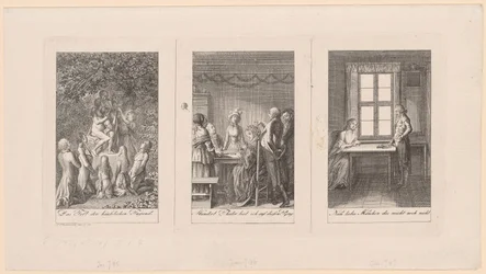 Drie bladen voor Ehrenbergs "Zakboekje [...] voor 1795"