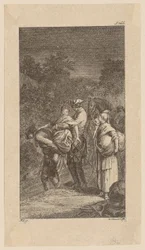 Ontvoering van juffrouw Martha Tilston en Alithea Landsoy, blad 8 uit „Leven, opmerkingen en meningen van Johann Bunkel”