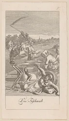 Visverkoopster, blad 5 uit de reeks "De dodendans"