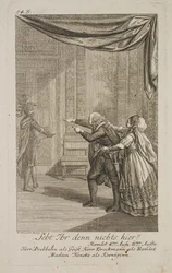 Hamlet ziet de geest van zijn vader