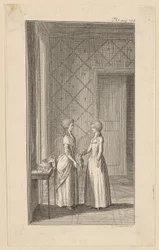 Hanne en Mariane in de komedie van Weisse „De afgunst berooft zichzelf van zijn brood“