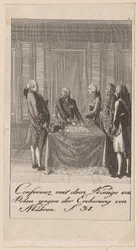 Conferentie met de koning van Polen over de verovering van Moravië