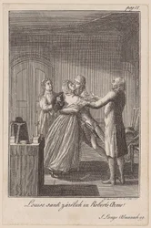 Robert en Louise omhelzen elkaar
