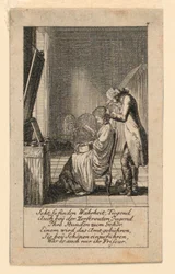 Het kapsel, illustratie voor "Königl: Grosbrit [anische] Genealogischer Kalender auf das 1780 Jahr Lauenberg bey J.G. Berenberg"