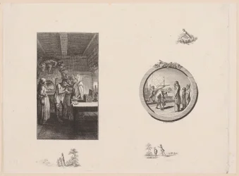 Titelgravure en vignet voor Storchs „Afbeelding van Sint-Petersburg“, eerste deel