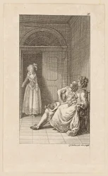 Titelgravure voor Le Sages "Gil Blas", zesde deel