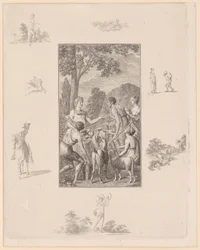 Kopergravure bij Mad. de Genlis „Herbies moreaux“