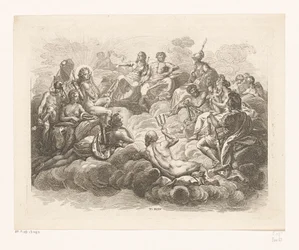 Verzameling der goden op de Olympus