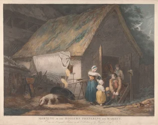Dieren [een paar]: 1. Ochtend of de Higlers die zich voorbereiden op de markt