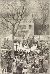 Volksmanifestatie van 27 Februari ter ere van de 80ste verjaardag van Victor Hugo