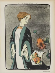 Eleonora Duse, Italiaanse actrice. Illustratie voor Le Rire