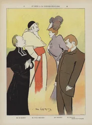 Productie van het stuk Le Duel in de Comédie-Française. Illustratie voor Le Rire
