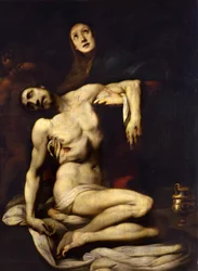 La Pieta door Daniele Crespi (1598-1630) 17e eeuw Madrid, Prado Museum