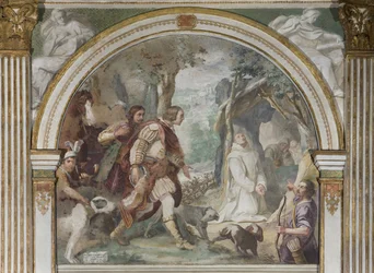 Heilige Hugo ontmoet Ruggero di Calabria, 1629