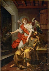 De droom van Sint Jozef (schilderij op doek)