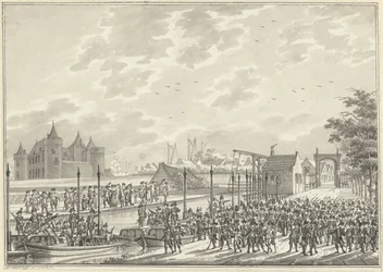 Aankomst van de gewapende Amsterdamse burgers in Muiden, 1787