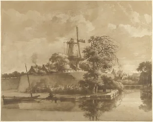 De runmolen bij de Tolsteegpoort te Utrecht