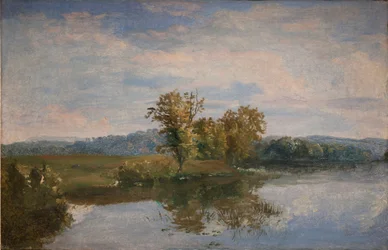 Een Uitzicht op het Meer Vejl bij Silkeborg, Jutland