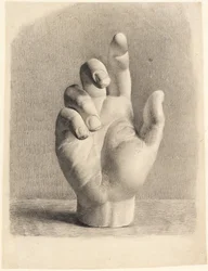 Een Hand, Getekend naar Gips
