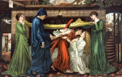 Dante Alighieri ontmoet Beatrice, ca. 1900