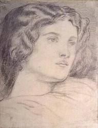 Portret Hoofd van Fanny Cornforth, c.1862-5