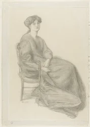 Mevrouw William Morris Zittend in Stoel