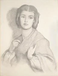 Portret van een vrouw, midden 19e eeuw