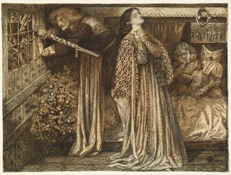 Sir Launcelot in de kamer van de koningin